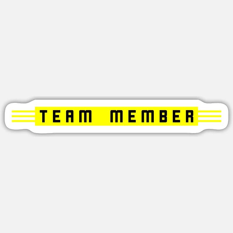 Team Member - Sticker size S (10 x 10 cm) - white matte