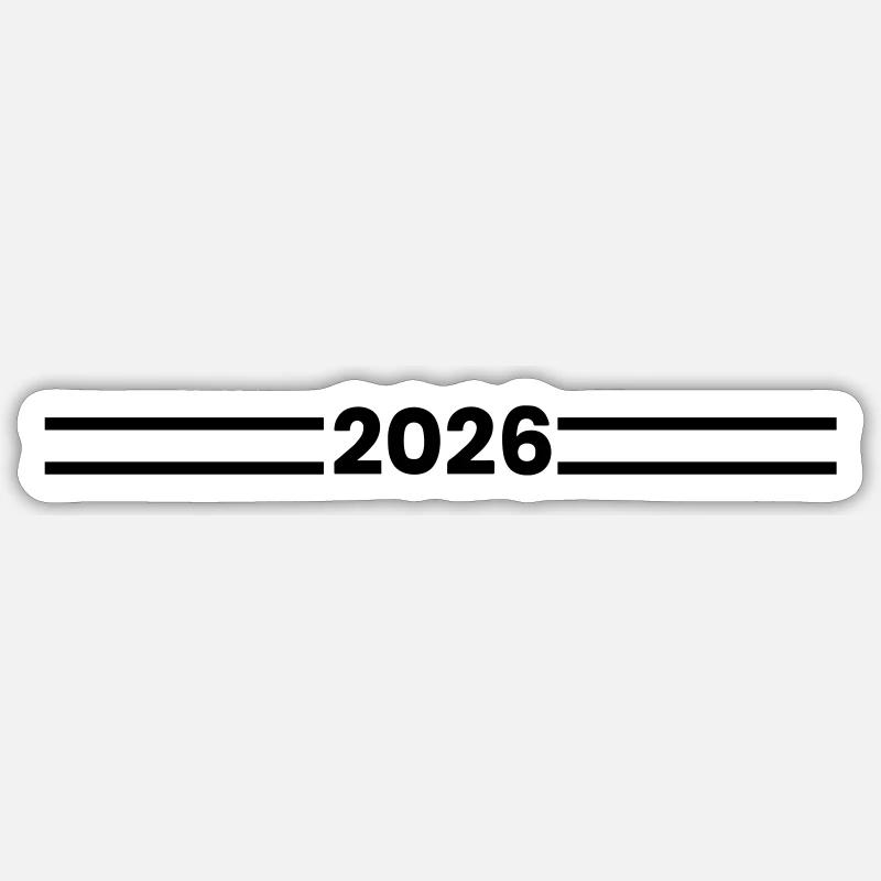 Symbol_2026 - Sticker taille S (10 x 10 cm) - blanc mat