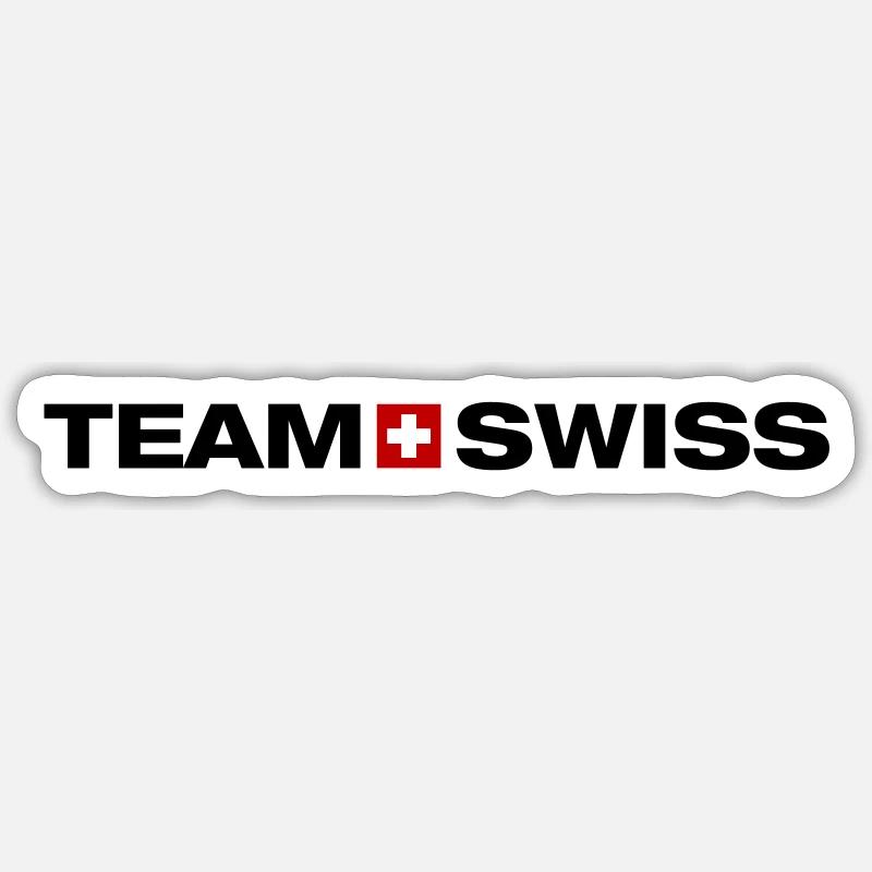 Team Schweiz - Sticker Größe S (10 x 10 cm) - Mattweiß