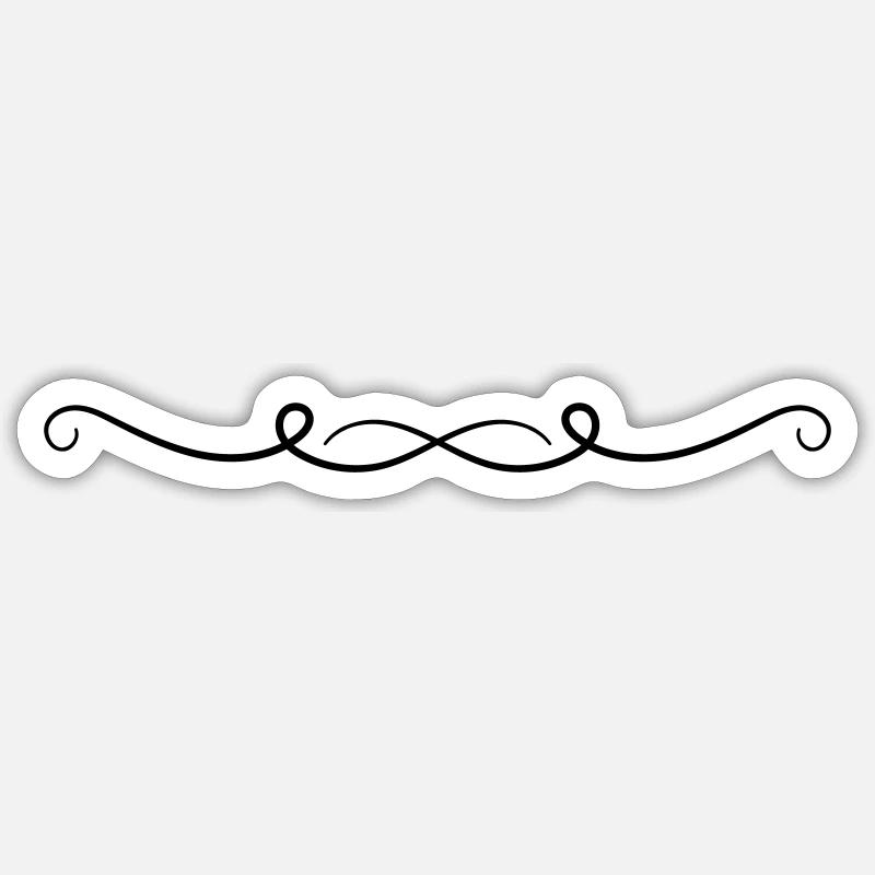 Ornament Line - Sticker size S (10 x 10 cm) - white matte