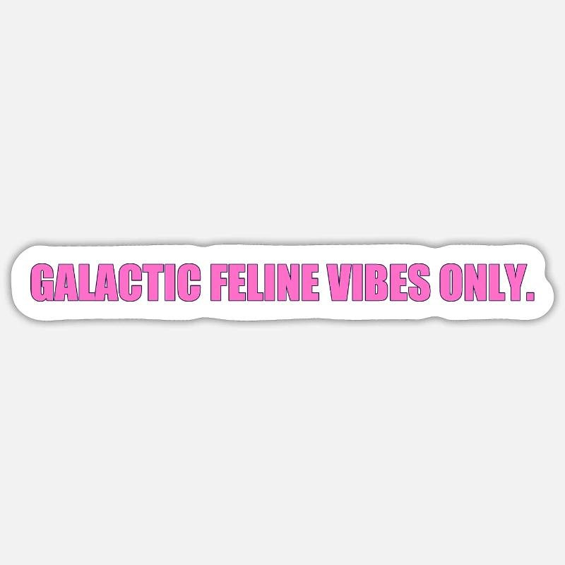 Galactic Cat Vibes Sticker size S (10 x 10 cm)