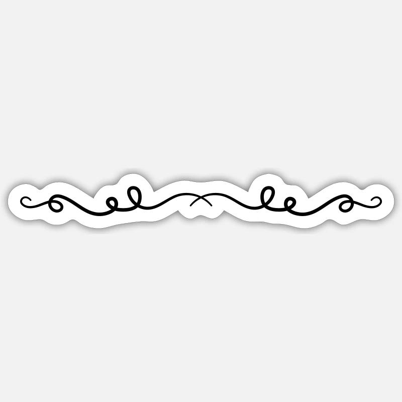 Ornament Line - Sticker size S (10 x 10 cm) - white matte