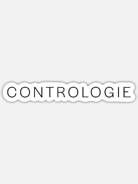 Contrology — minimalistischer Pilates - Sticker Größe S (10 x 10 cm) - Mattweiß