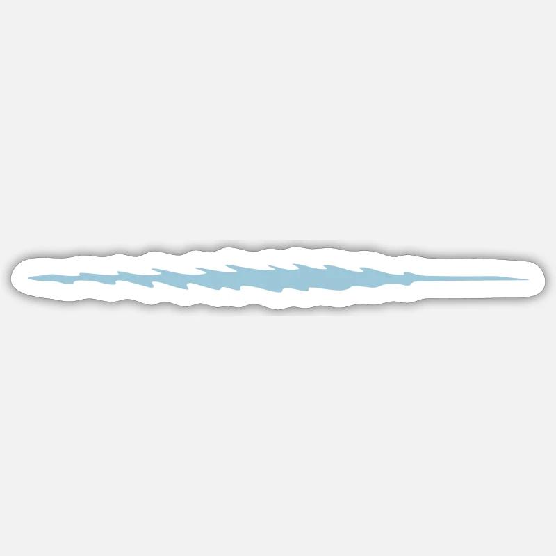 Harpon - Dash - Bande - Lance - Sticker taille S (10 x 10 cm) - blanc mat