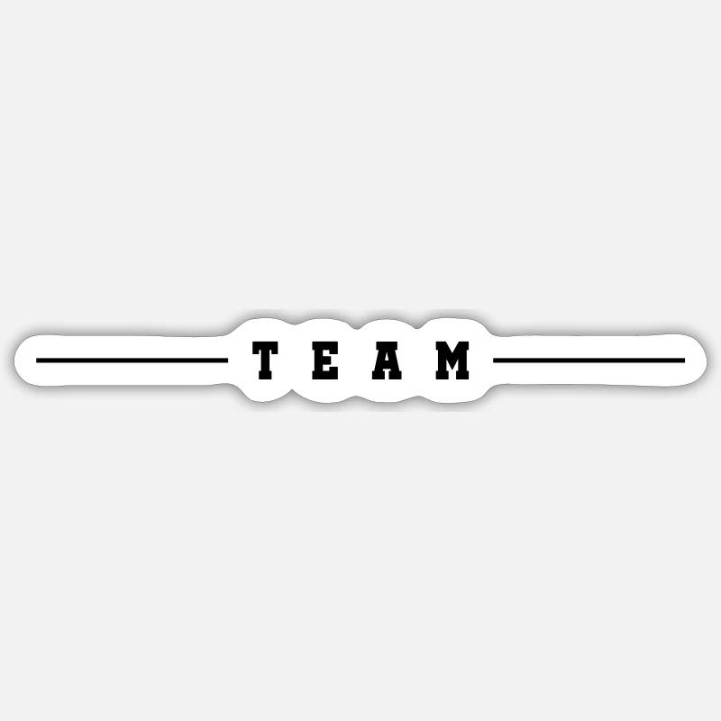 team dash - Sticker size S (10 x 10 cm) - white matte