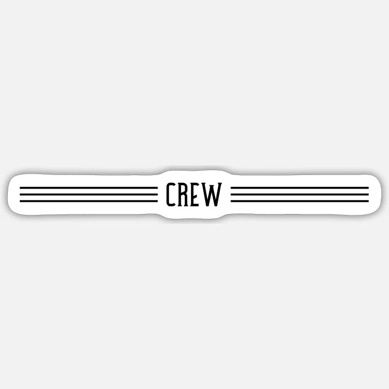 crew - Sticker Größe S (10 x 10 cm) - Mattweiß