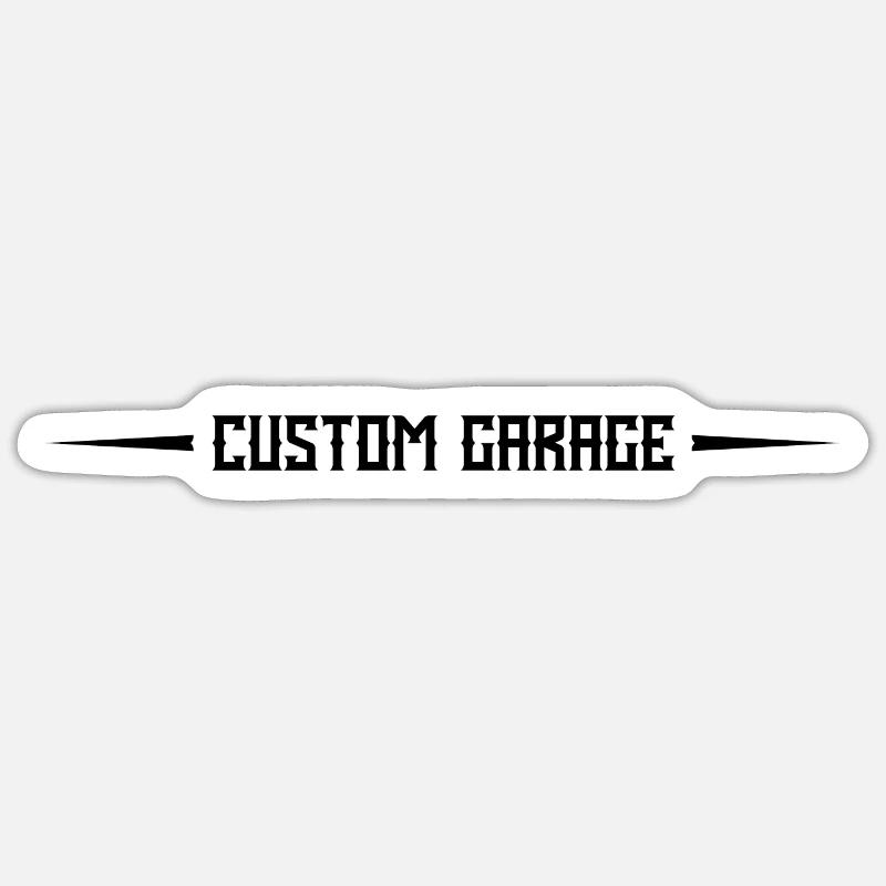 Custom Garage - Sticker size S (10 x 10 cm) - white matte