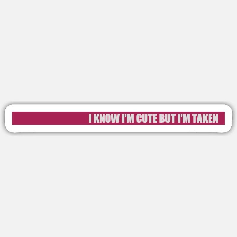 citation mignonne mais prise - Sticker taille S (10 x 10 cm) - blanc mat