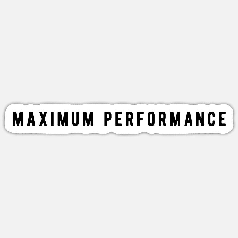 Performances maximales - Sticker taille S (10 x 10 cm) - blanc mat