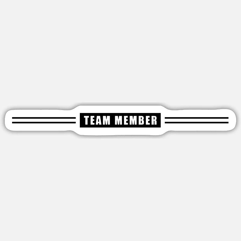Team Members - Sticker size S (10 x 10 cm) - white matte