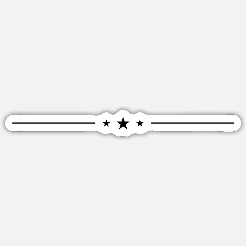 Star Line Element - Sticker size S (10 x 10 cm) - white matte