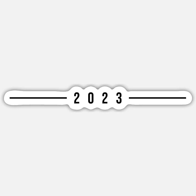 Ligne 2023 - Sticker taille S (10 x 10 cm) - blanc mat