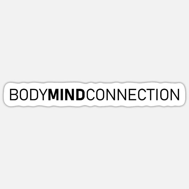 Body Mind Connection - Sticker Größe S (10 x 10 cm) - Mattweiß