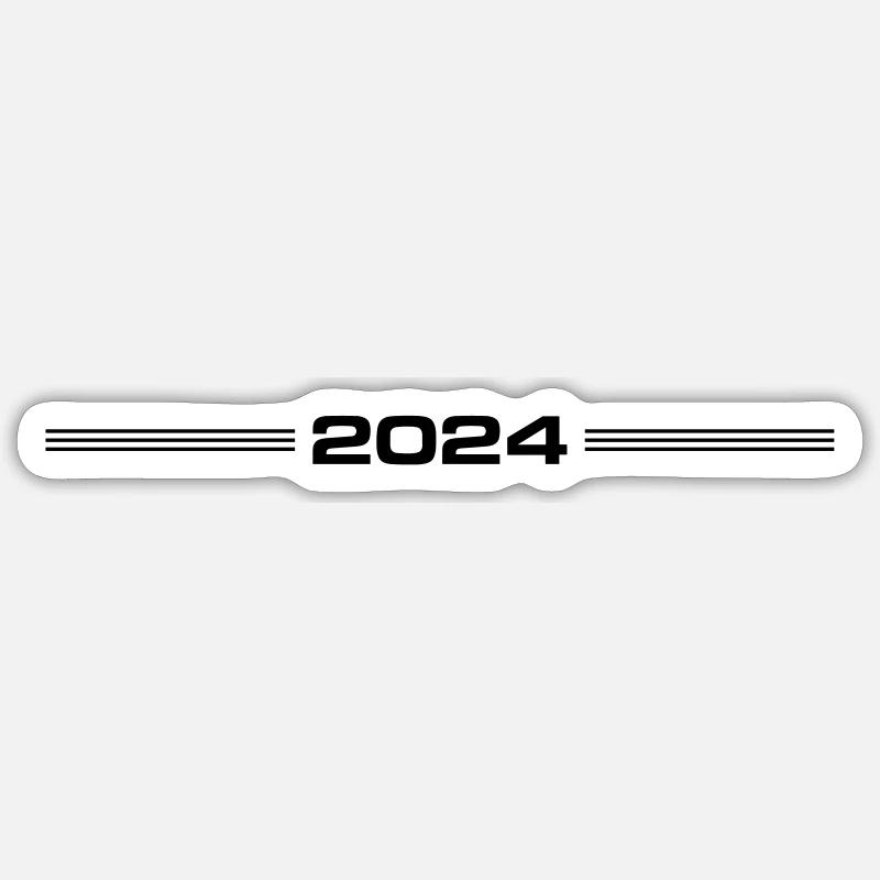 2024 year - Sticker size S (10 x 10 cm) - white matte