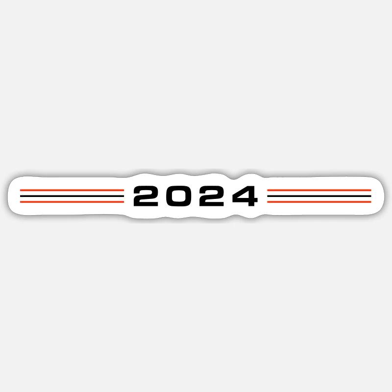 Ligne de l’année 2024 - Sticker taille S (10 x 10 cm) - blanc mat