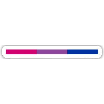 Bisex Pride Swag (subtile) - Sticker Größe S (10 x 10 cm) - Mattweiß - Vorne
