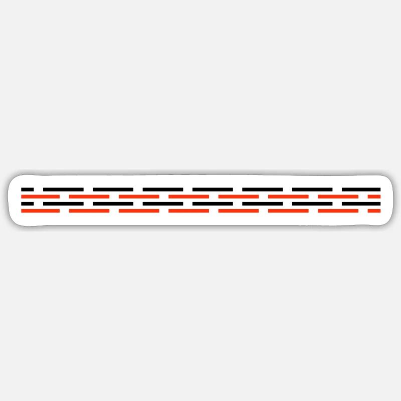 Linie gestrichelt - Sticker Größe S (10 x 10 cm) - Mattweiß