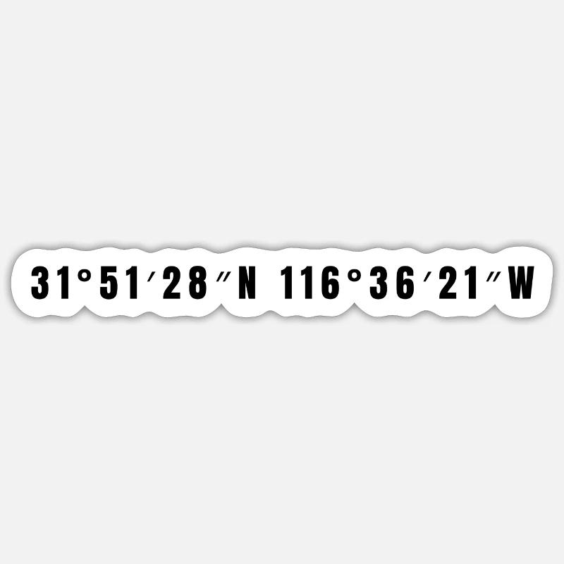 Ensenada, Mexique - Sticker taille S (10 x 10 cm) - blanc mat