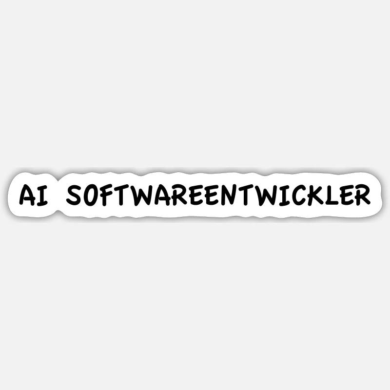 AI Softwareentwickler Sticker Größe S (10 x 10 cm)