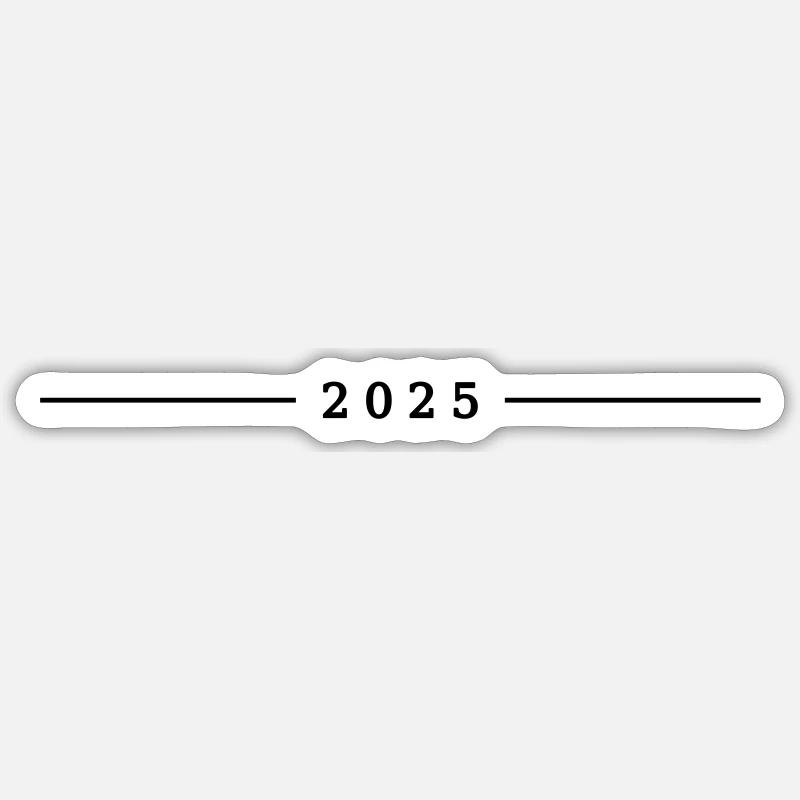 2025 year - Sticker size S (10 x 10 cm) - white matte