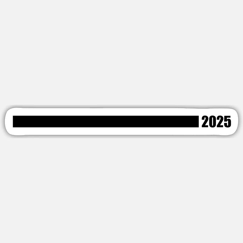 Année 2025 - Sticker taille S (10 x 10 cm) - blanc mat