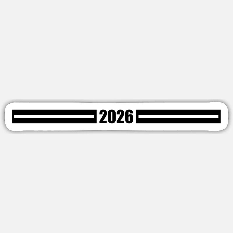 Année 2026 - Sticker taille S (10 x 10 cm) - blanc mat