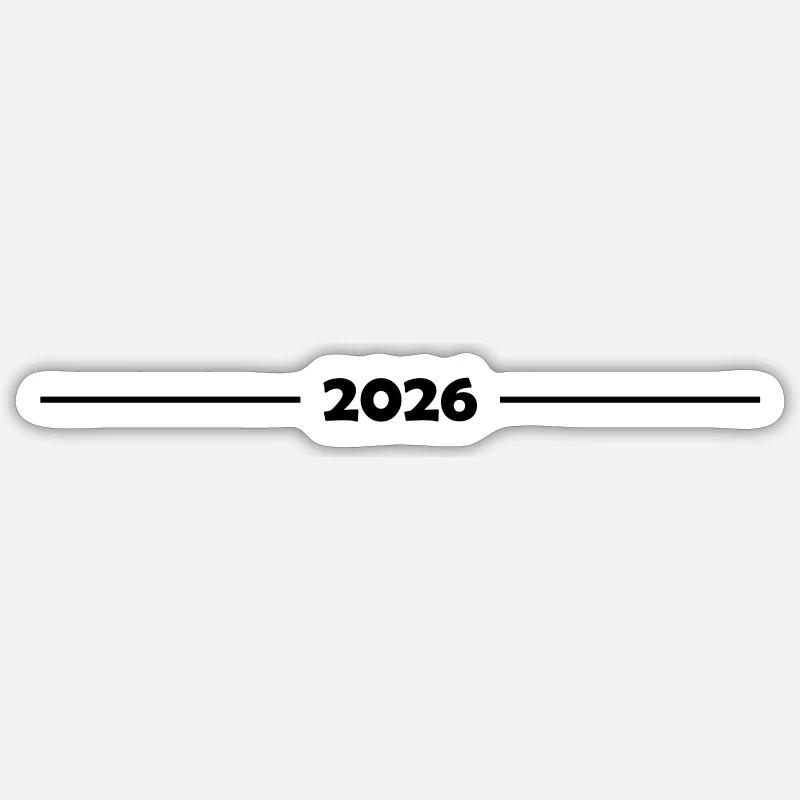 2026 stroke Sticker size S (10 x 10 cm)