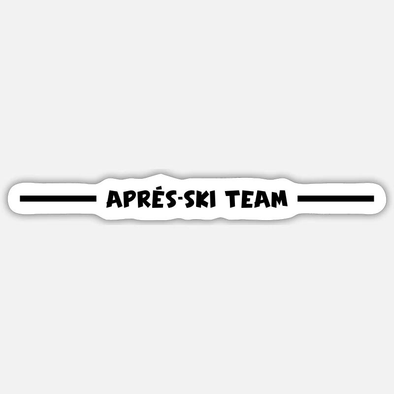 Après-ski line - Sticker size S (10 x 10 cm) - white matte