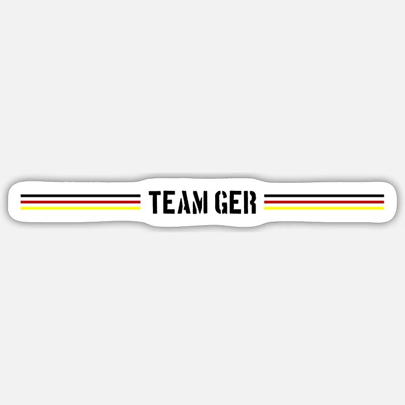 Drapeau de l’Allemagne - Sticker taille S (10 x 10 cm) - blanc mat