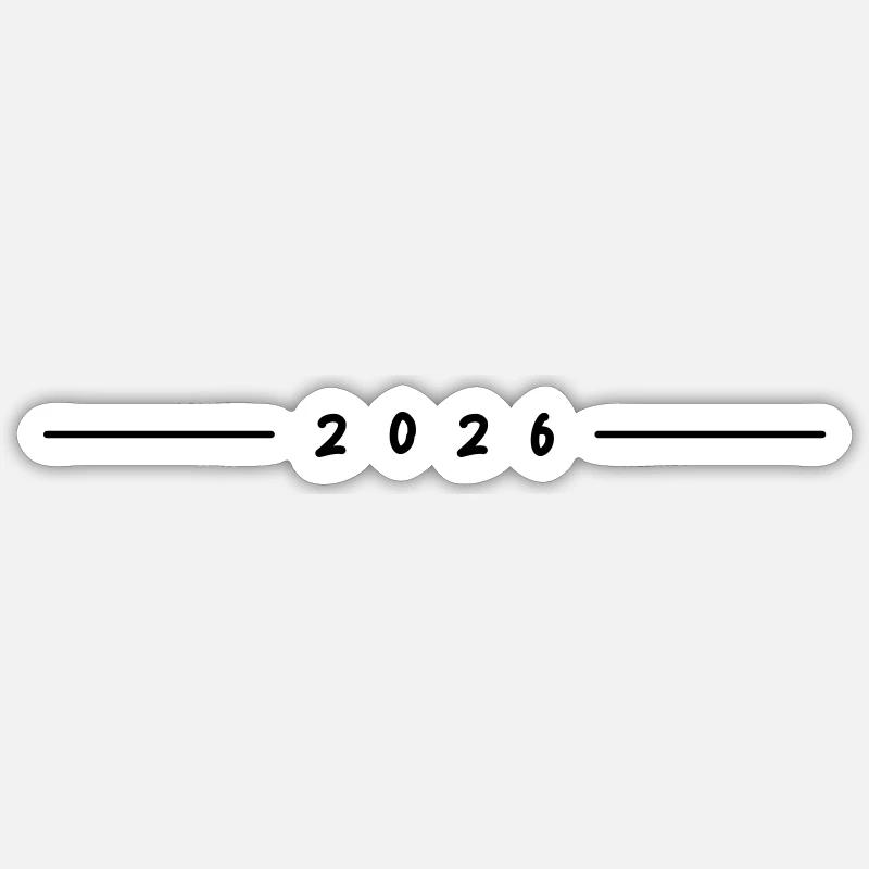 2026 Line - Sticker size S (10 x 10 cm) - white matte