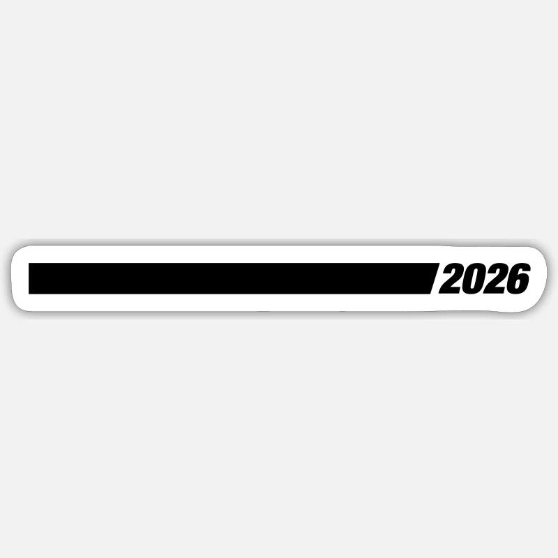 2026 Jahr Element - Sticker Größe S (10 x 10 cm) - Mattweiß