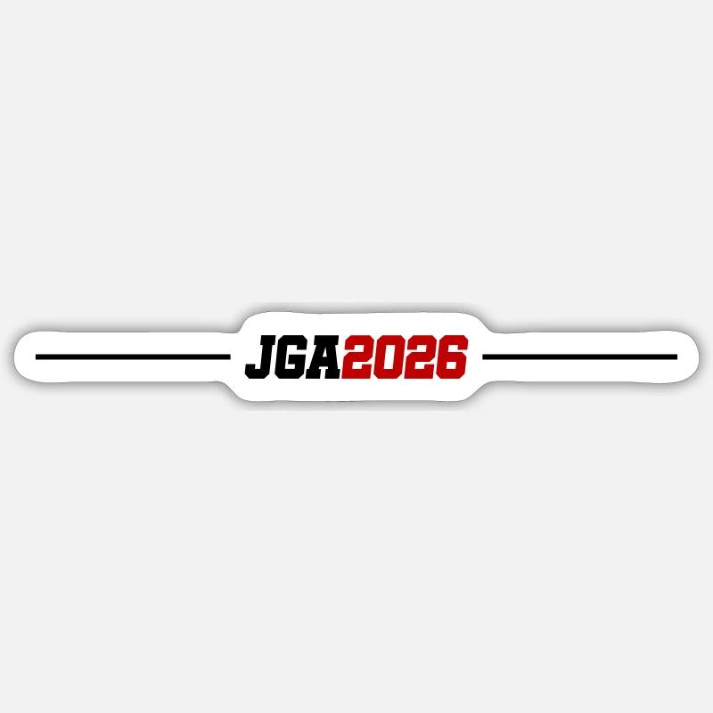 JGA 2026 - Sticker taille S (10 x 10 cm) - blanc mat