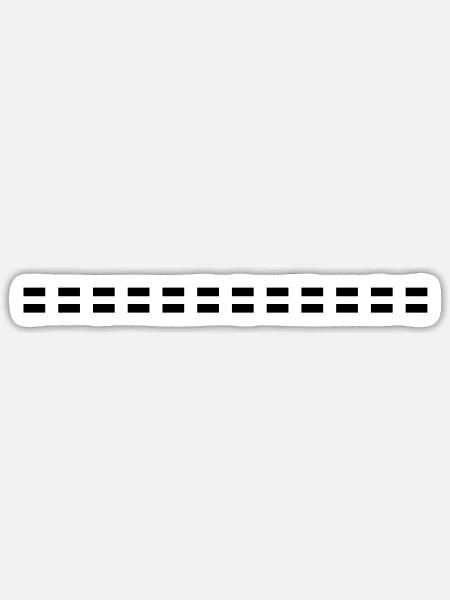 Linie gestrichelt - Sticker Größe S (10 x 10 cm) - Mattweiß