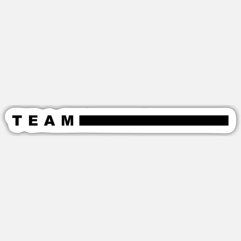 Team - Sticker Größe S (10 x 10 cm) - Mattweiß