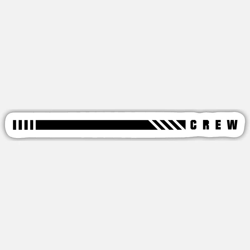 CREW - Sticker Größe S (10 x 10 cm) - Mattweiß