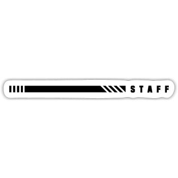 STAFF - Sticker Größe S (10 x 10 cm) - Mattweiß - Vorne