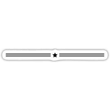 ligne étoilée - Sticker taille S (10 x 10 cm) - blanc mat - Devant