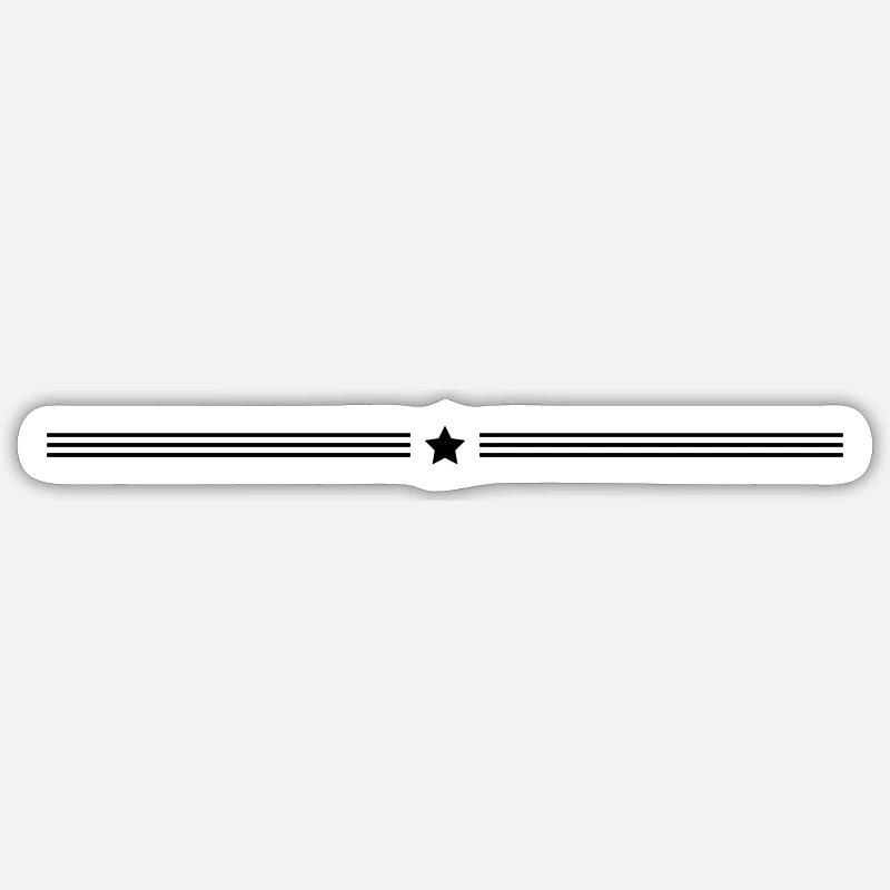 ligne étoilée - Sticker taille S (10 x 10 cm) - blanc mat