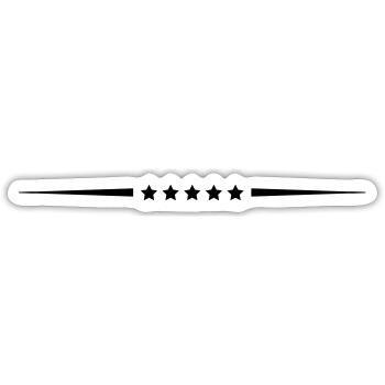 ligne d’étoile - Sticker taille S (10 x 10 cm) - blanc mat - Devant