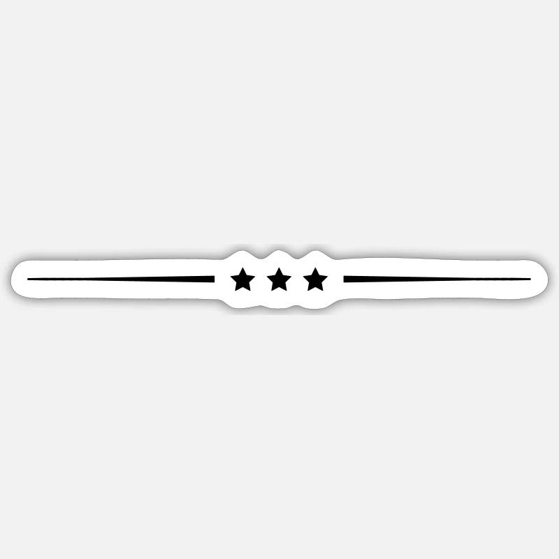 star line - Sticker size S (10 x 10 cm) - white matte