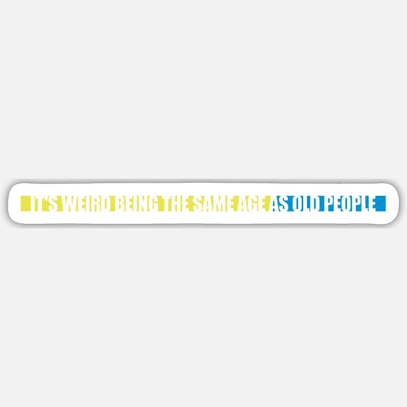 être âgé - Sticker taille S (10 x 10 cm) - blanc mat