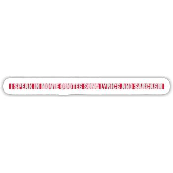parler des paroles et du sarcasme - Sticker taille S (10 x 10 cm) - blanc mat - Devant