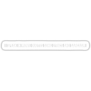 parler des paroles et du sarcasme - Sticker taille S (10 x 10 cm) - blanc mat - Devant