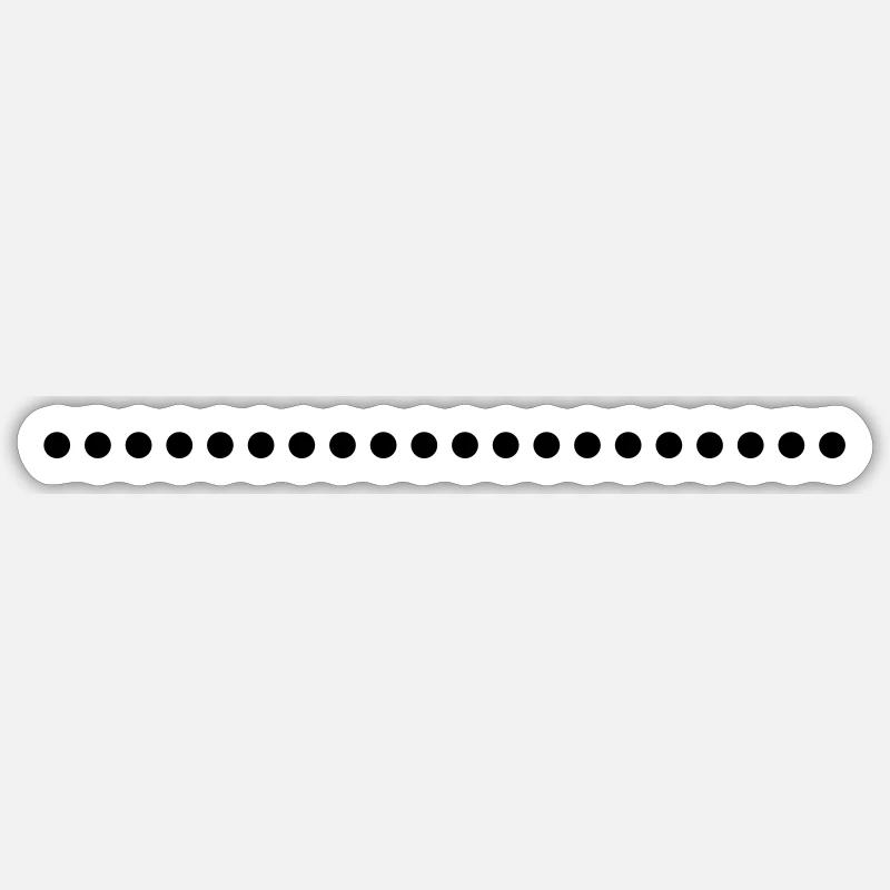 Trait de soulignement pointillé pour concevoir vous-même Sticker taille S (10 x 10 cm)
