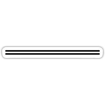 Double stroke - Sticker size S (10 x 10 cm) - white matte - Front