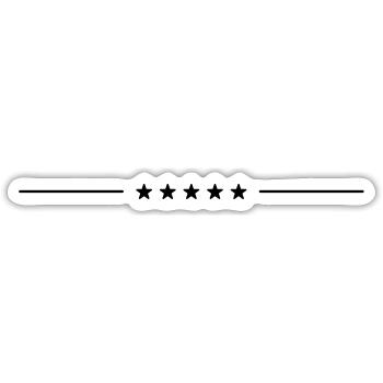 Stern linie symbol - Sticker Größe S (10 x 10 cm) - Mattweiß - Vorne