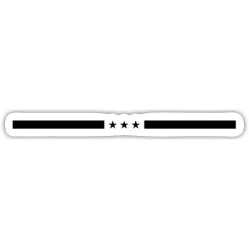 Élément de ligne d’étoile - Sticker taille S (10 x 10 cm) - blanc mat - Devant
