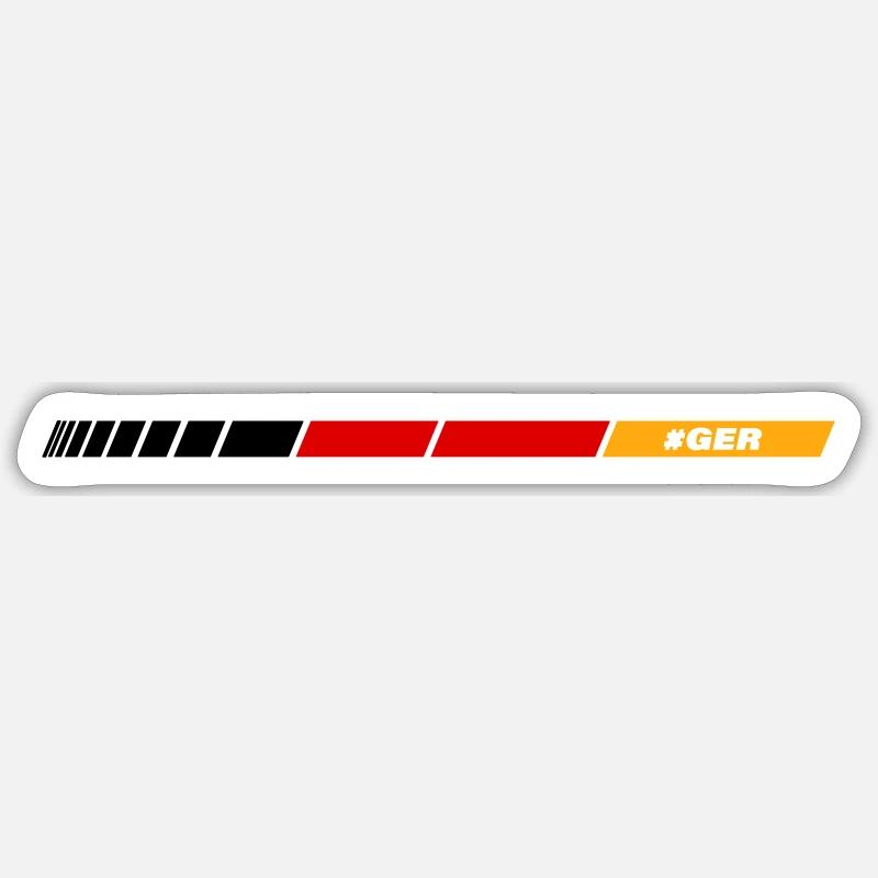 #GER - Sticker taille S (10 x 10 cm) - blanc mat