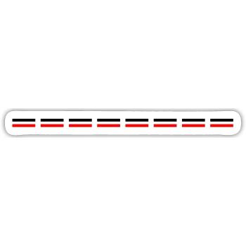 Line dashed - Sticker size S (10 x 10 cm) - white matte - Front