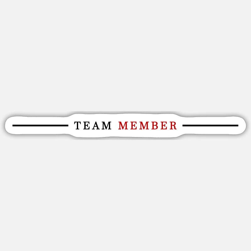 Team Member - Sticker size S (10 x 10 cm) - white matte